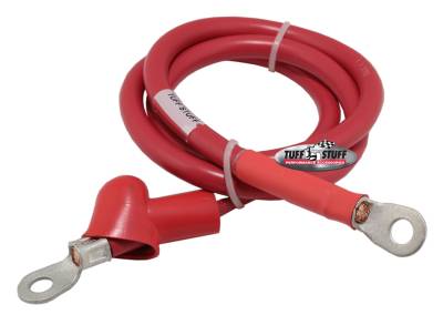 Tuff Stuff Performance - Alternator Replacement Heavy Duty Charge Wires Charge Wire w/Boot 36 in. Long 4 Gauge Copper Red 754436
