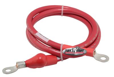 Tuff Stuff Performance - Alternator Replacement Heavy Duty Charge Wires Charge Wire w/Boot 48 in. Long 4 Gauge Copper Red 754448