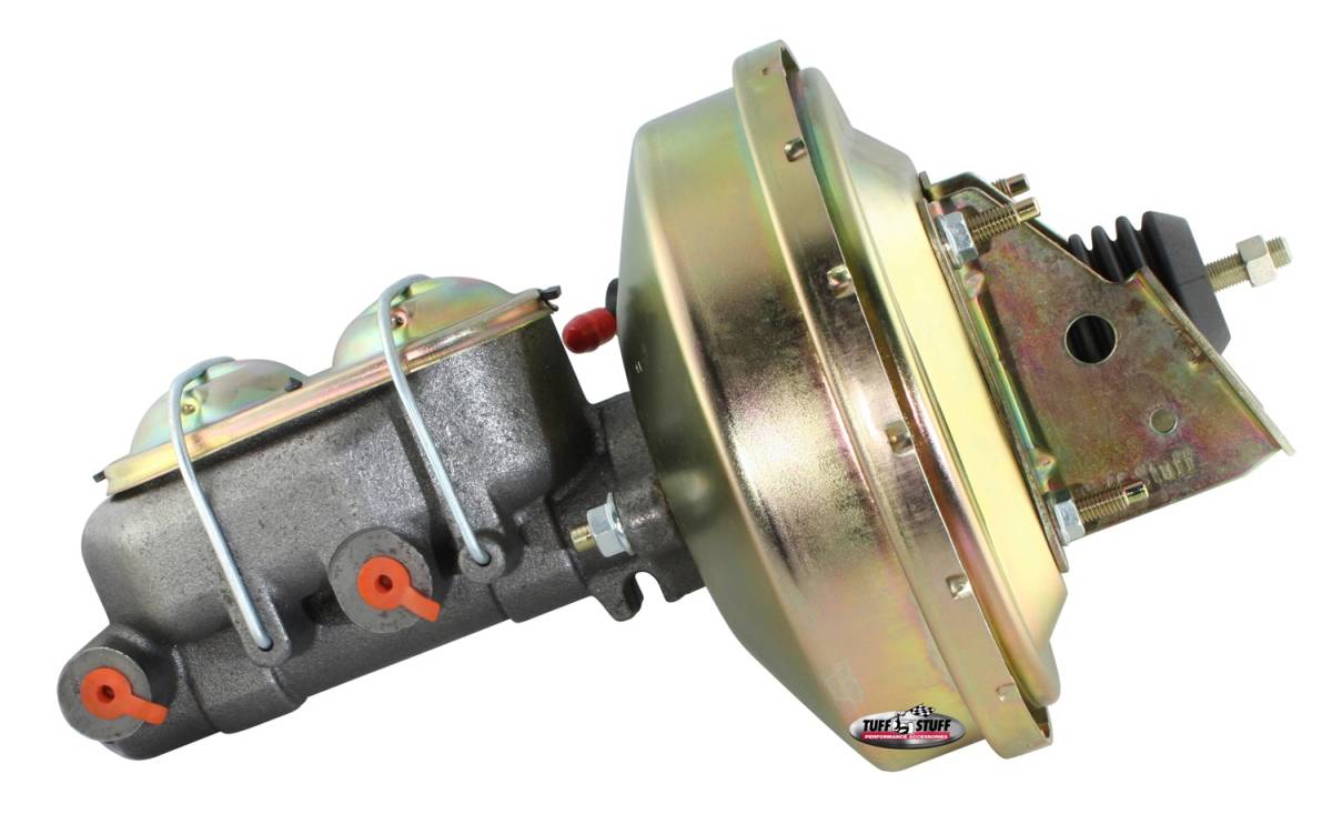 Tuff Stuff Performance - Brake Booster w/Master Cylinder 9 in. 1 1/8 in. Bore Single Diaphragm w/PN[2071[ Dual Rsvr. Master Cyl. Incl. 3/8 in.-16 Studs Gold Zinc 2126NB