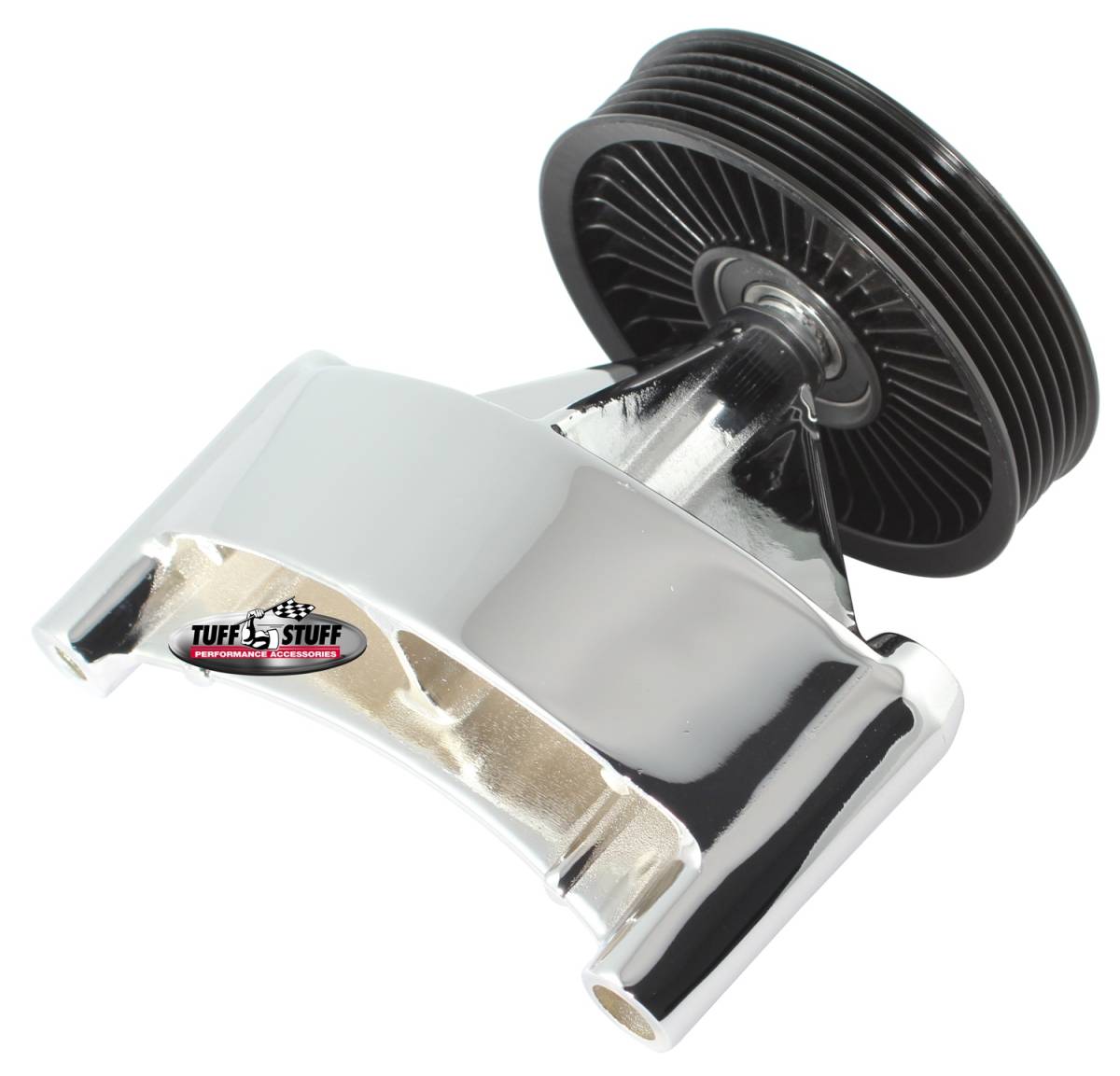 Tuff Stuff Performance - Smog Pump Eliminator Kit Incl. Alum. Brackets/Idler Pulley w/Bearing/Pulley Mounting Bolt/Washer Polished 1700B