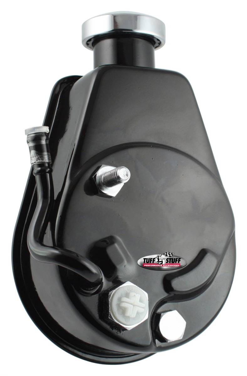 Tuff Stuff Performance - Saginaw Style Power Steering Pump Direct Fit 3/4 in. Press Fit Shaft M10x1.5 Mounting Black 6184B