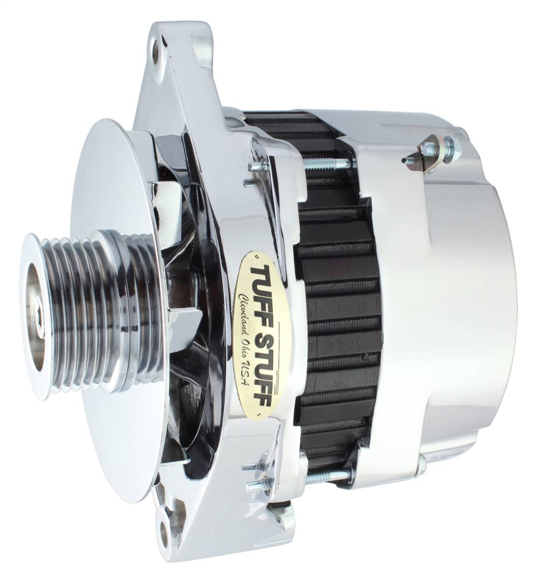 Tuff Stuff Performance - Alternator 250 High AMP ZR1 Engines Only OEM Wire 6 Groove Pulley Aluminum Polished 7864DP