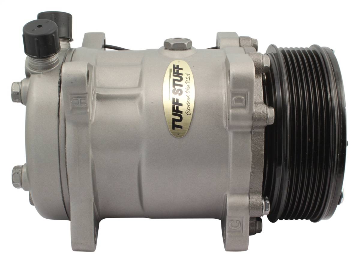 Tuff Stuff Performance - Sanden Style SD508 A/C Compressor R134A Series 6 Groove Pulley Factory Cast PLUS+ 4515NC6G