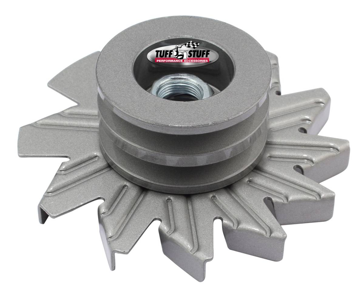 Tuff Stuff Performance - Alternator Fan And Pulley Combo 2.628 in. Double V Groove Pulley Incl. Fan/Lock Washer/Nut As Cast 7600BC