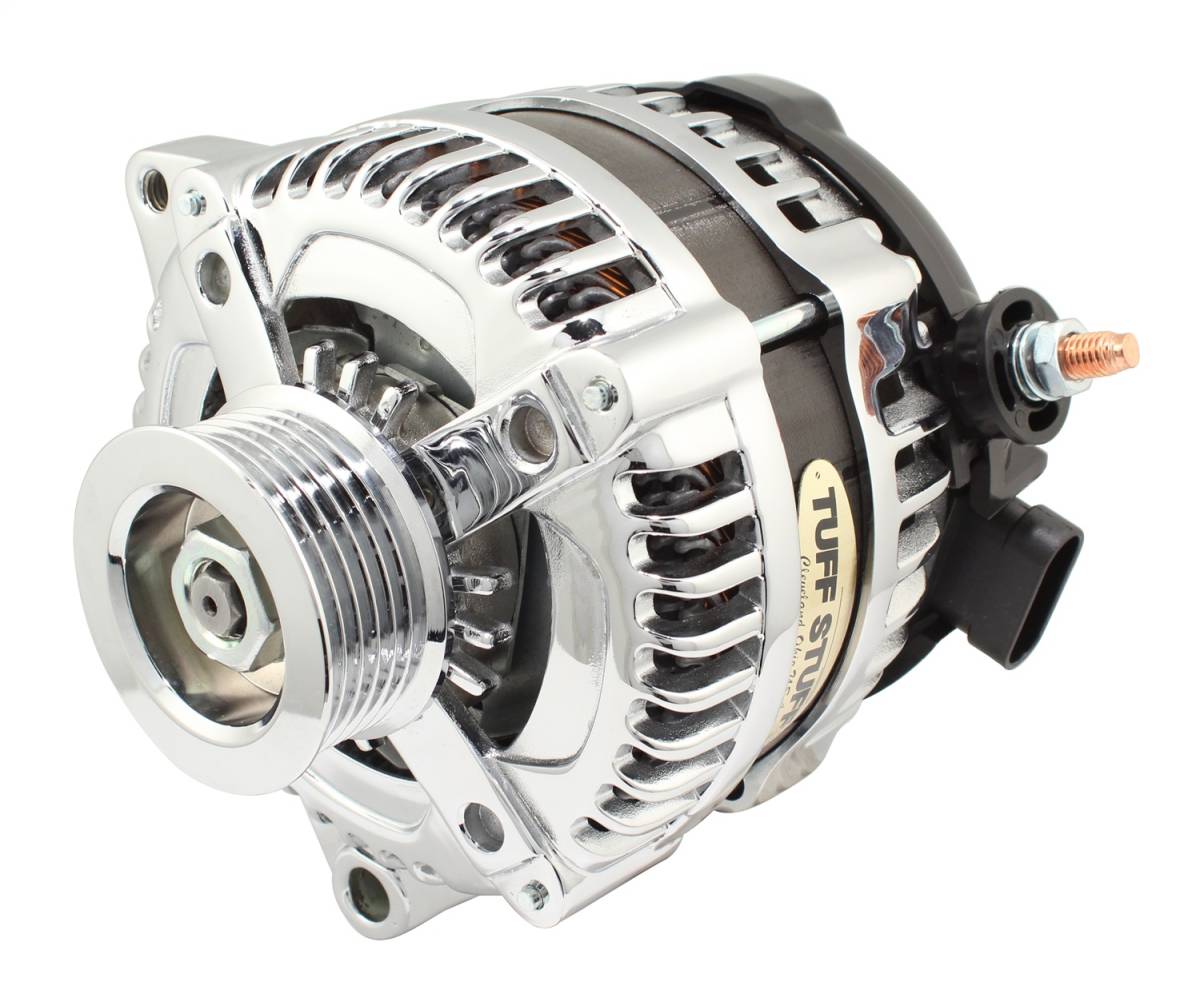 Tuff Stuff Performance - Max Amp Alternator 225 AMP OEM Wire 6 Groove Chrome 8320C6GOE