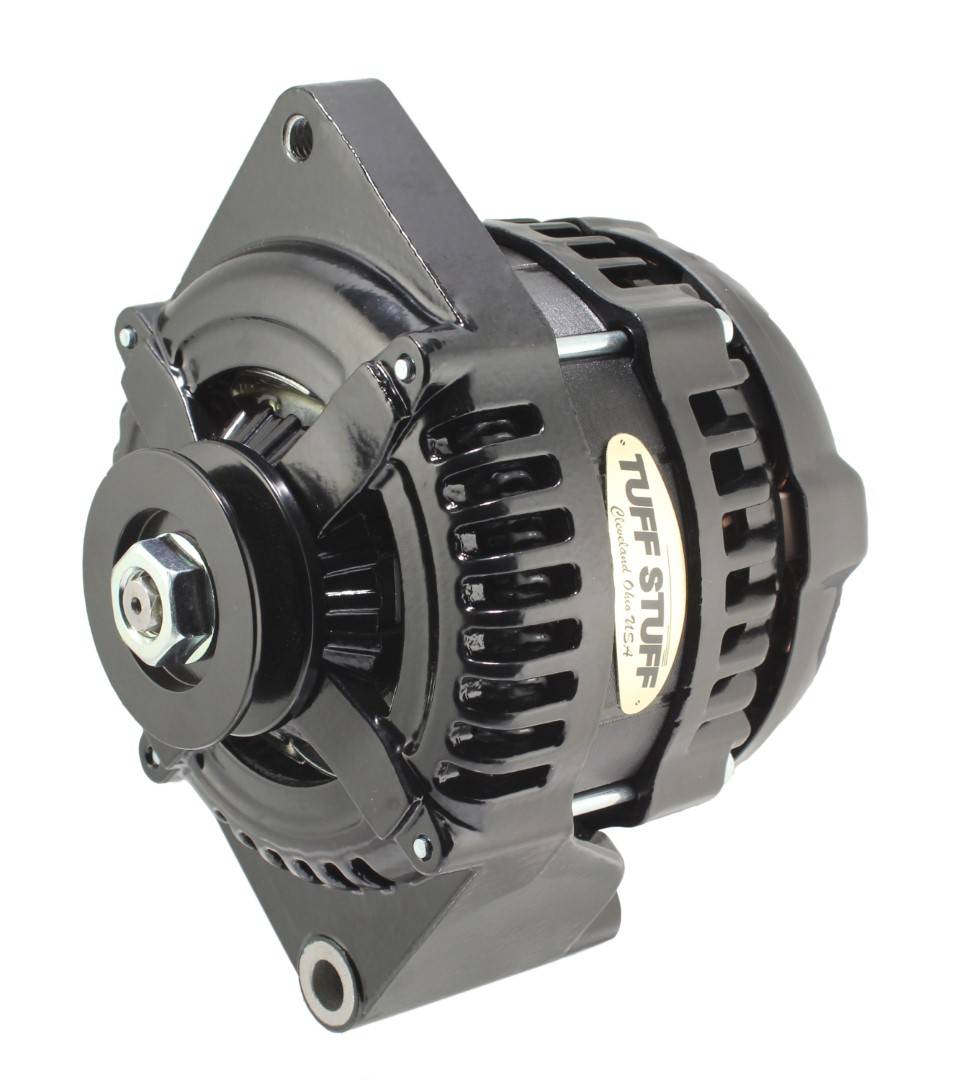 Tuff Stuff Performance - Max Amp Alternator 225 AMP 1 Wire 1 Groove Stealth Black For PN [7068, 7078 & 7716] 8441B1G1W