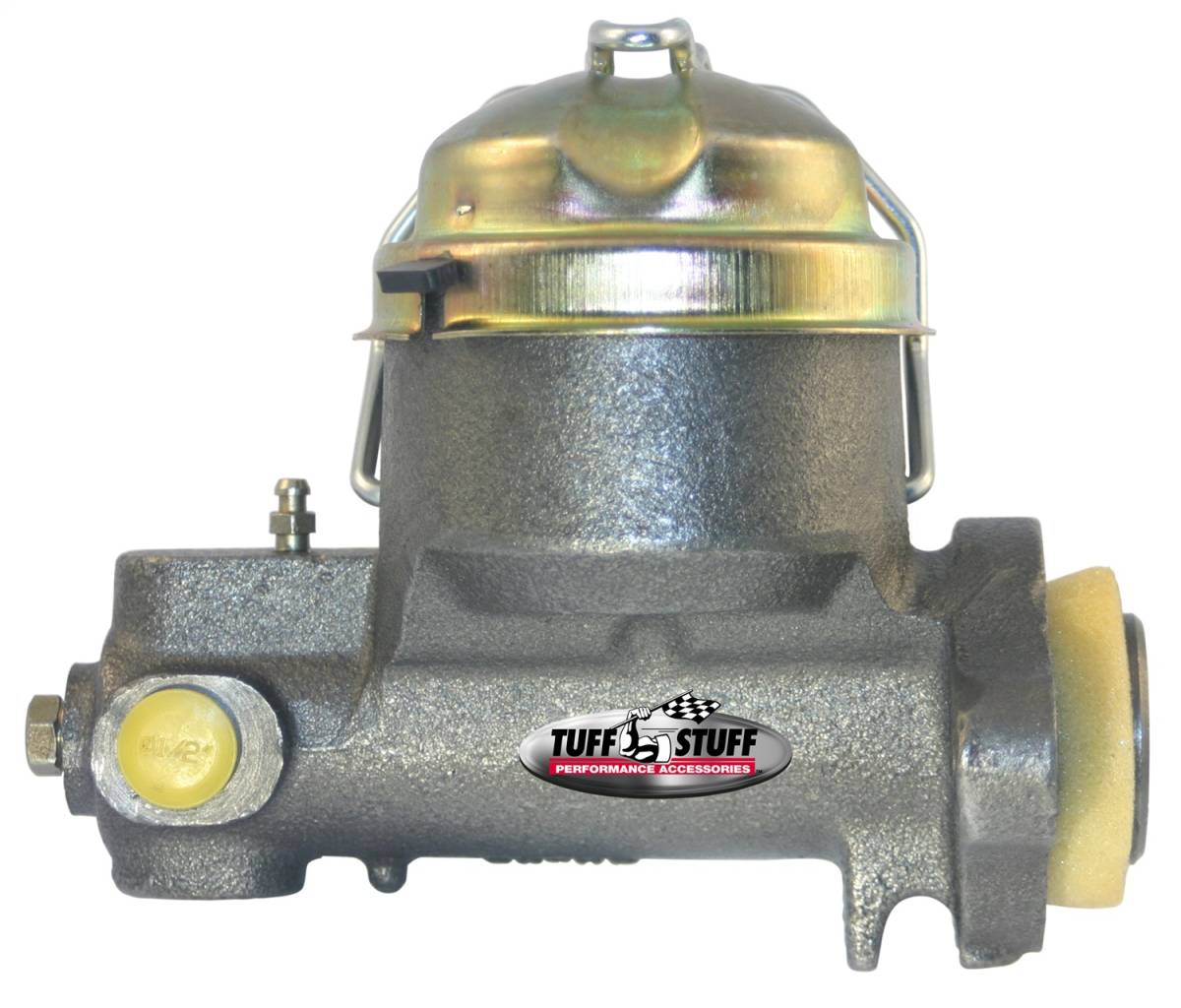 Tuff Stuff Performance - Brake Master Cylinder Single Rsvr. 1 in. Bore Dual 7/16-24 Ports 3 1/2 in. Mounting Hole Spacing Drum-Drum Fruit Jar Style Plain 2150NB