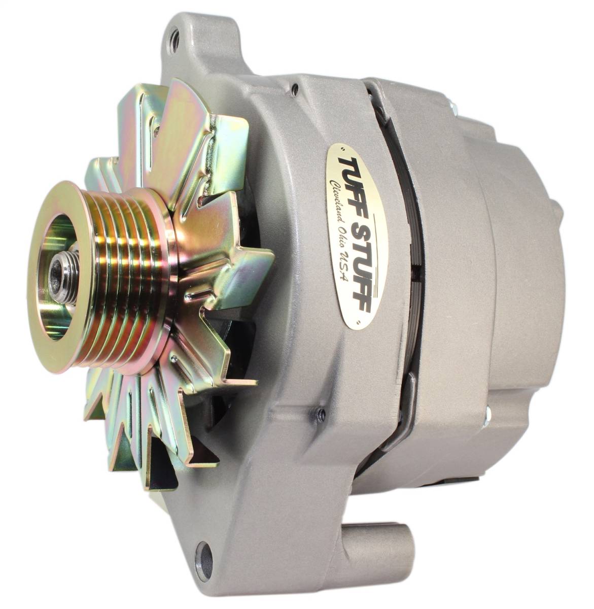 Tuff Stuff Performance - Alternator 140 AMP Smooth Back 1 Wire 6 Groove Pulley Internal Regulator Factory Cast PLUS+ 7068K6G