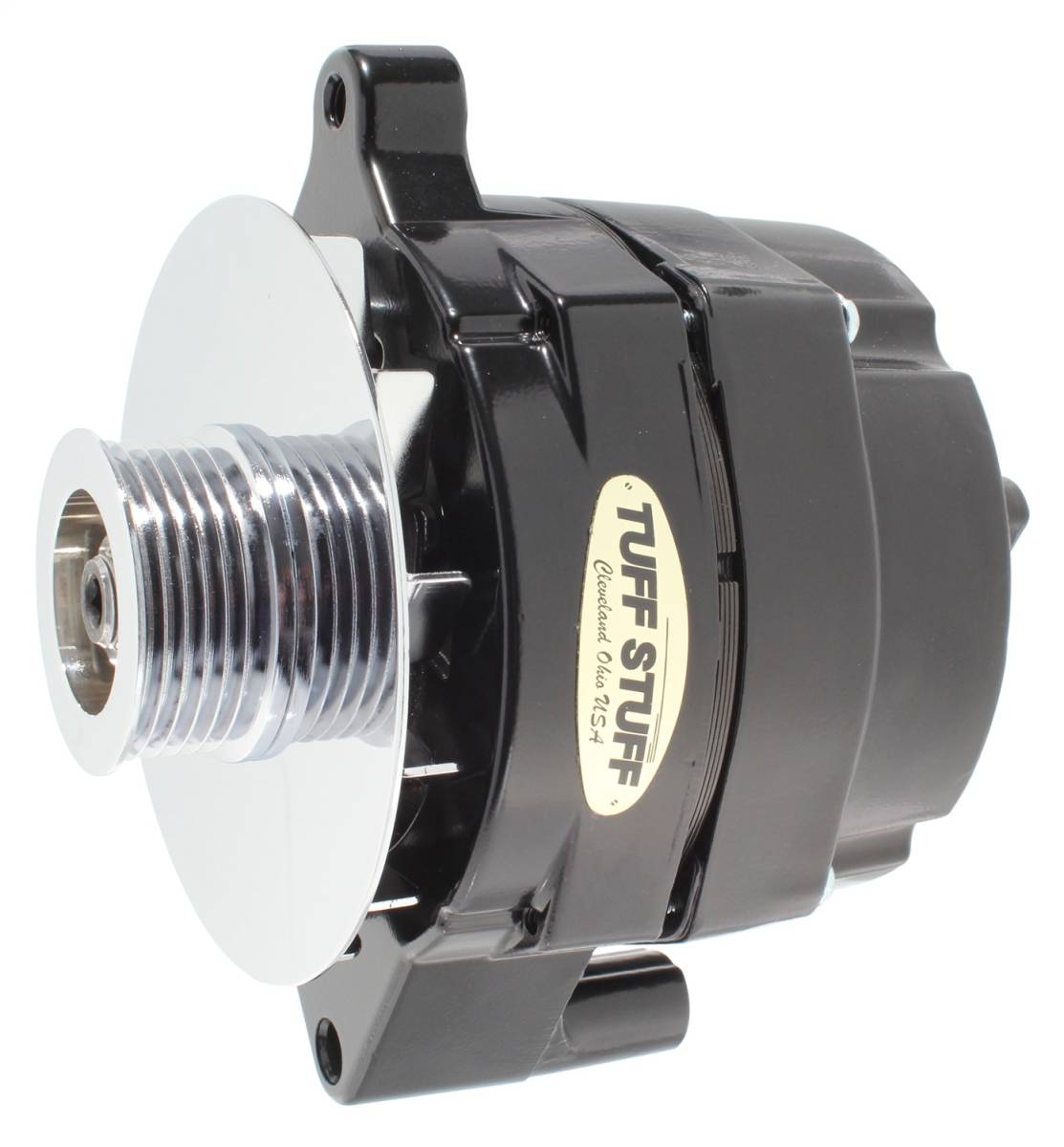 Tuff Stuff Performance - Alternator 100 AMP Smooth Back 1 Wire 6 Groove Pulley Black 7068RF6G