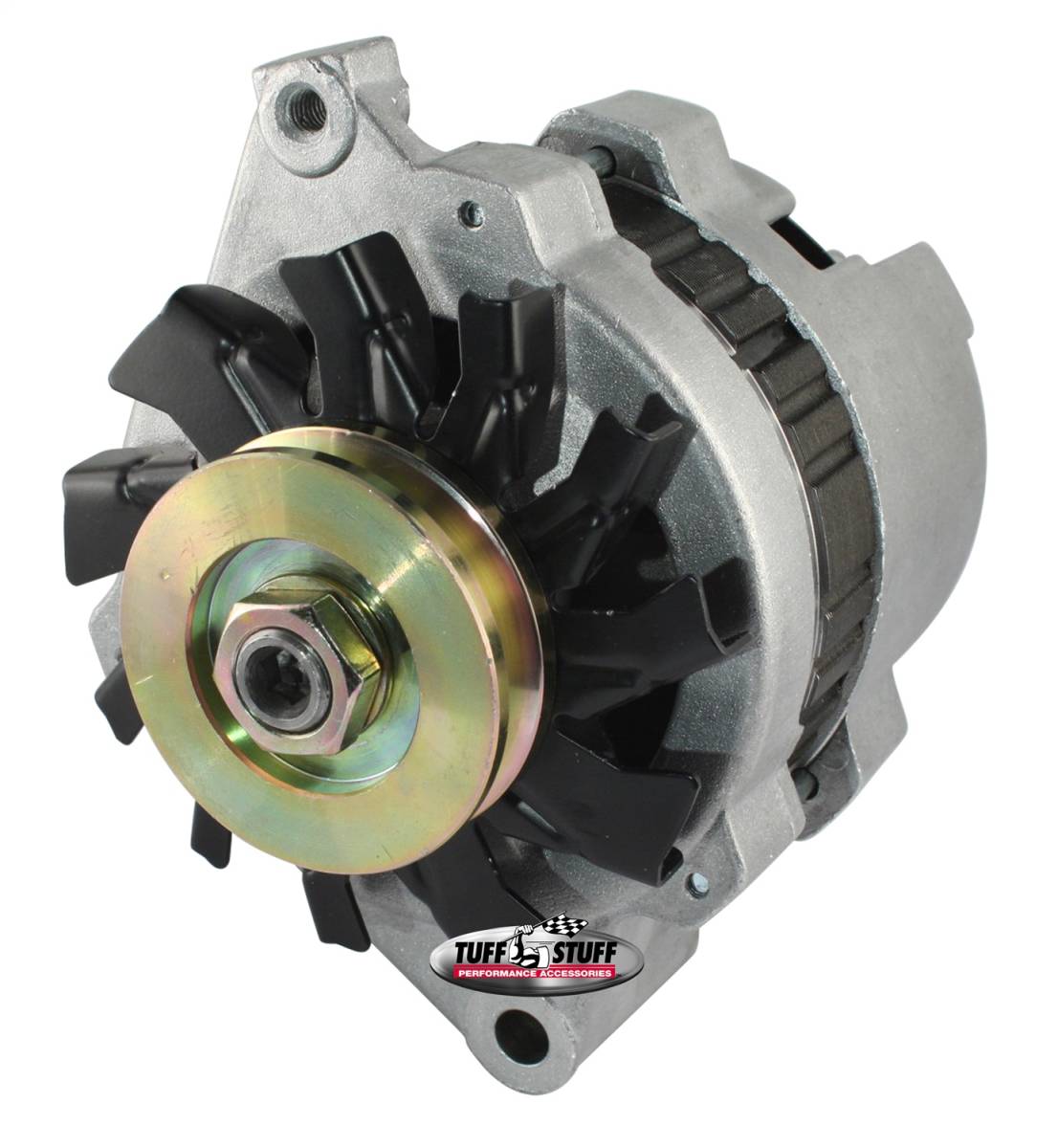 Tuff Stuff Performance - Alternator 120 AMP CS121 GM Style Mini Racer 1 Wire 16 Volt V Groove Pulley Factory Cast PLUS+ 793716V