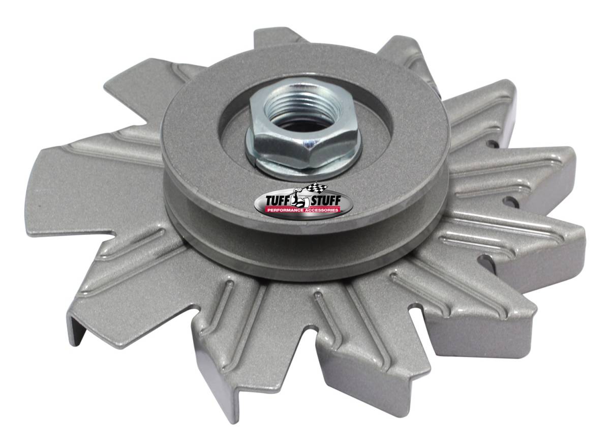 Tuff Stuff Performance - Alternator Fan And Pulley Combo Single V Groove Pulley Incl. Fan/Lock Washer/Nut As Cast 7600AC