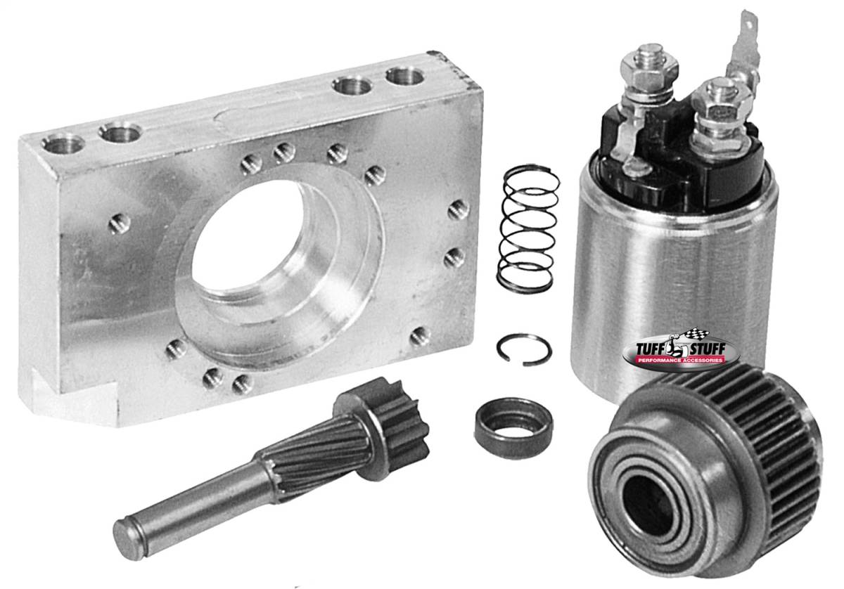 Tuff Stuff Performance - Starter Rebuild Kit Incl. Full Spline Pinion Gear/Pinion Clutch Assy/Mounting Block/Solenoid For Starter PN[6584] 7584A