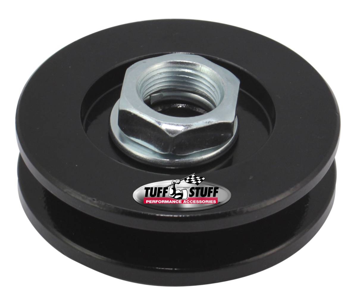 Tuff Stuff Performance - Alternator Pulley 2.25 in. Single V Groove Incl. Lock Washer/Nut Stealth Black 7610EB