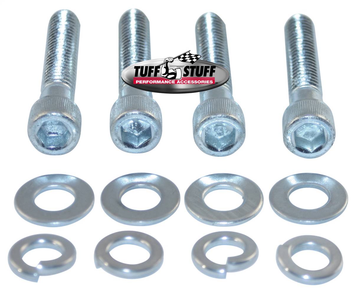 Tuff Stuff Performance - Water Pump Bolt Kit Zinc Socket Incl. Four 3/8 in.-16x2 in. Bolts/4 Lock And 4 Flat Washers Fits Chevy Big Block w/Short Water Pump PN[1484/1494] 7676D