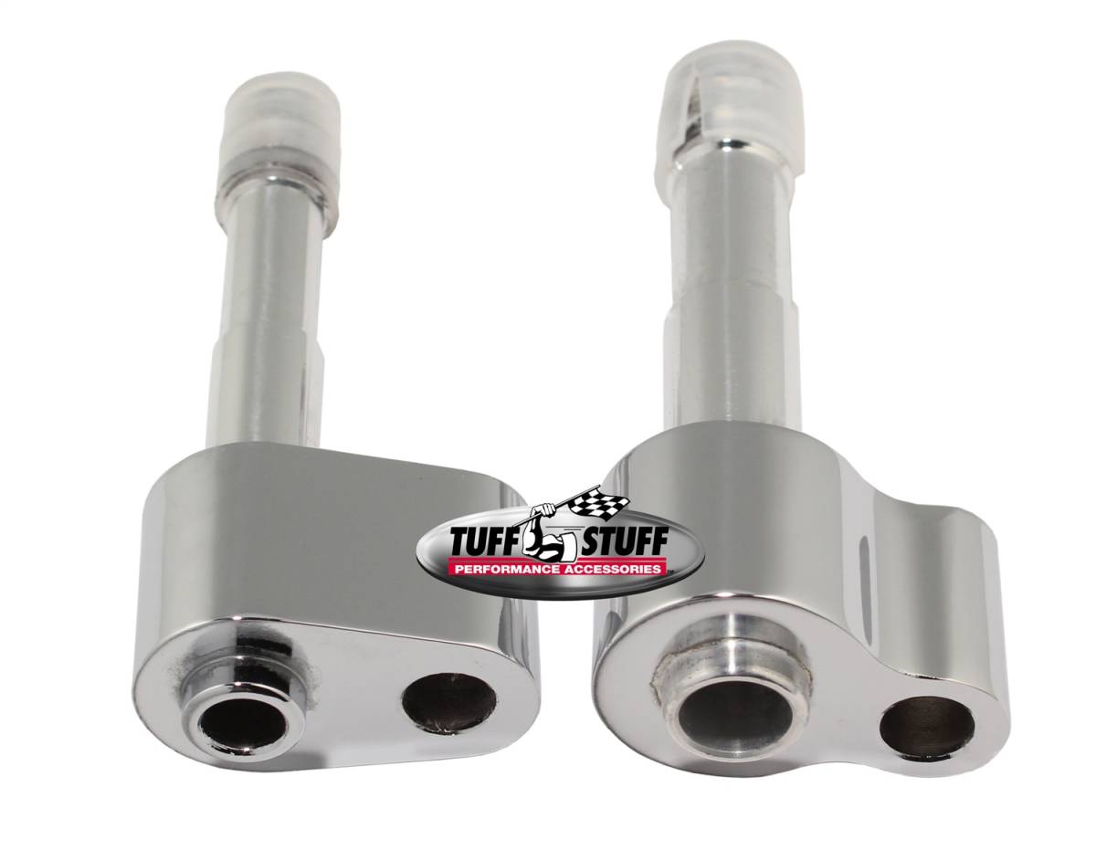 Tuff Stuff Performance - A/C Compressor Hard Line Fitting 10mm Suction Port 8mm Discharge Port For 4517 Peanut SD7 Compressor Right/Left Polished 8417B