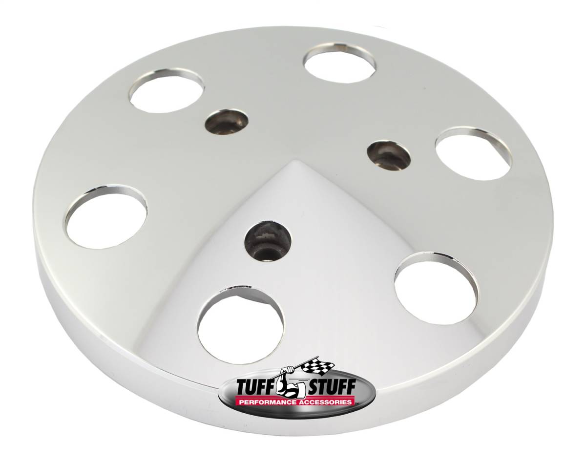 Tuff Stuff Performance - A/C Compressor Clutch Cover Machined Aluminum Chrome 8490A