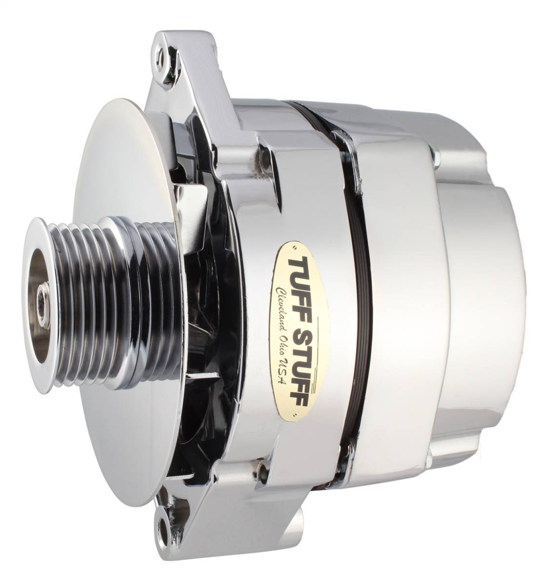 Tuff Stuff Performance - Alternator 100 AMP OEM Or 1 Wire 6 Groove Serpentine Pulley Aluminum Polished 7127NDP6G