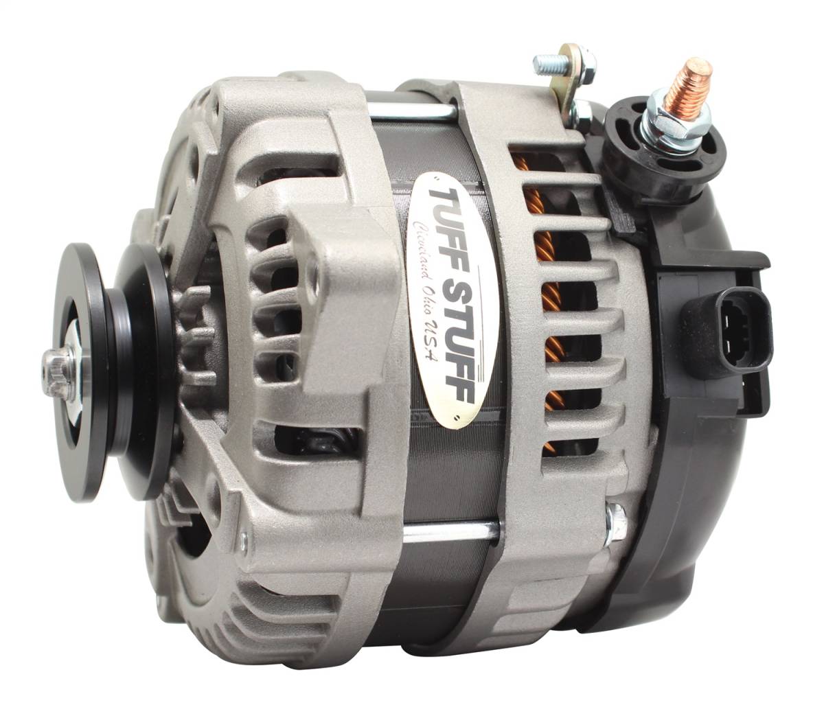 Tuff Stuff Performance - Max Amp Alternator 225 AMP 1 Wire 1 Groove Factory Cast Plus For PN [7866] 8321FC1G1W