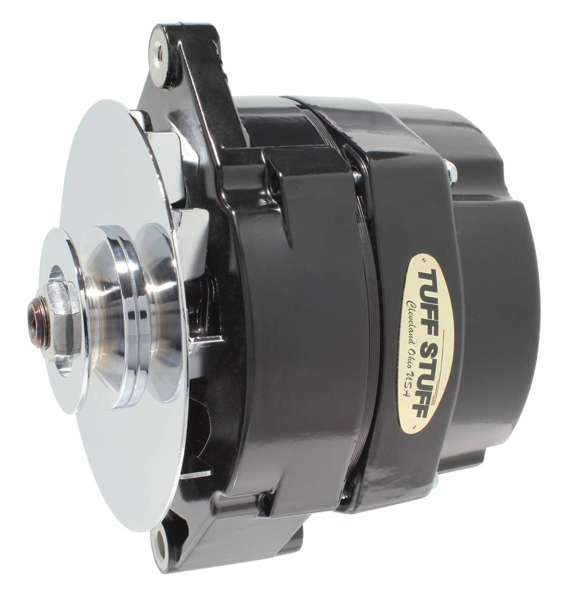 Tuff Stuff Performance - Alternator 140 AMP OEM Wire V Groove Pulley External Regulator Black 7102NFK