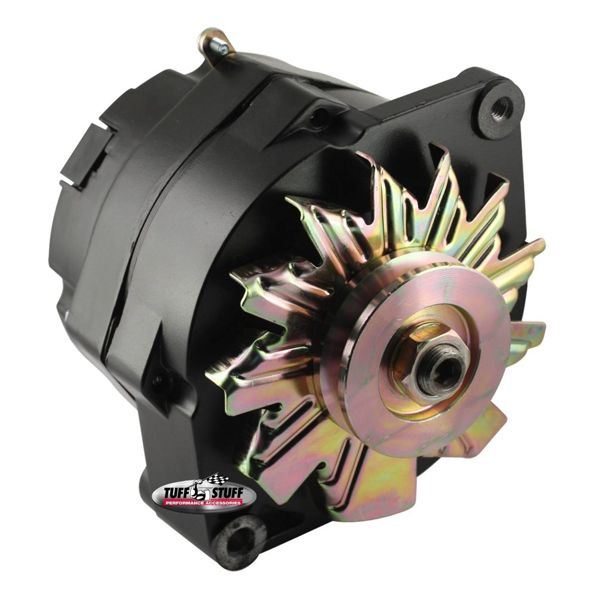 Tuff Stuff Performance - Alternator 100 AMP OEM Or 1 Wire V Groove Pulley Black Primer Powdercoat 7127RATBLK