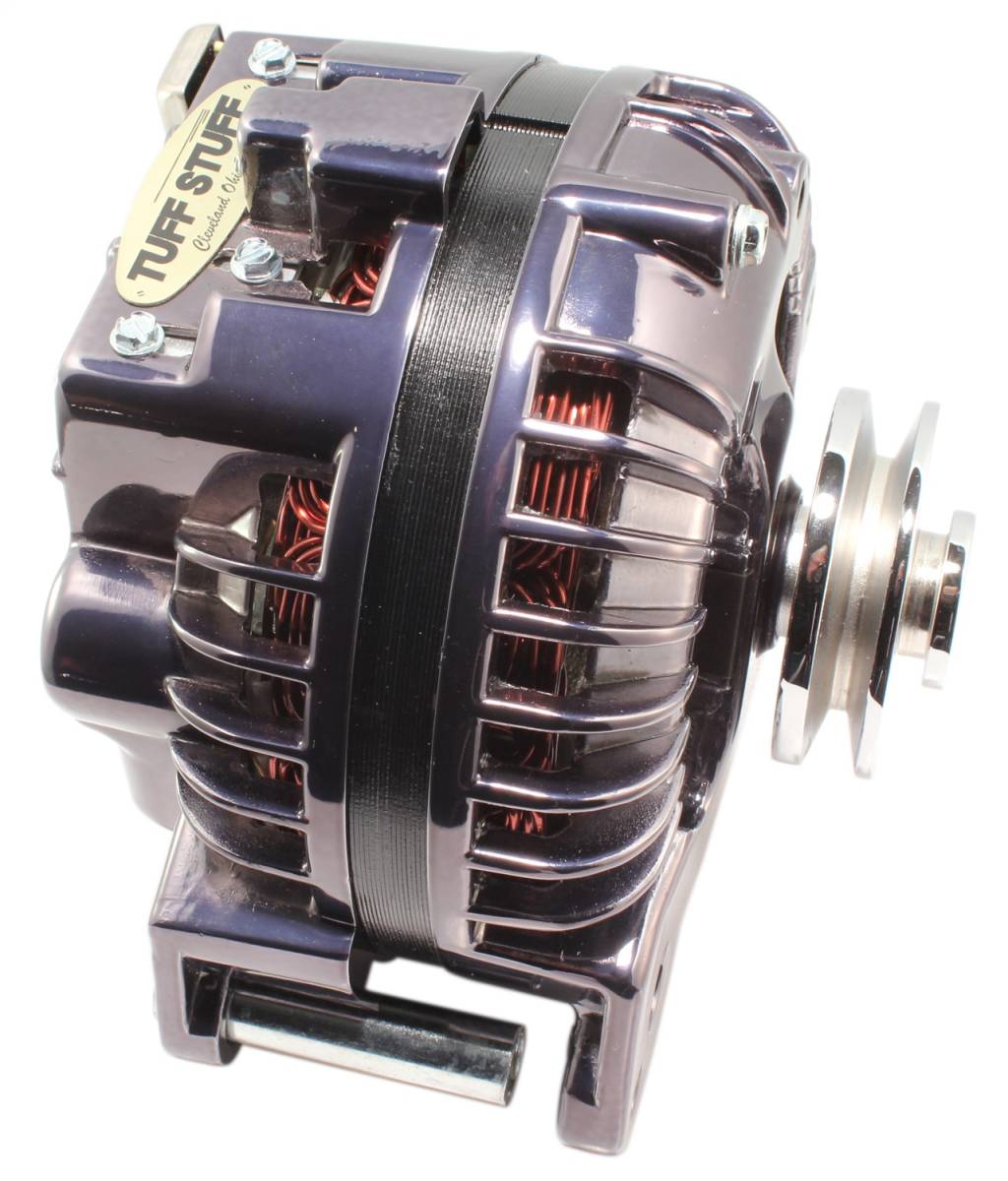 Tuff Stuff Performance - Alternator 100 AMP 1 Wire Single Groove Pulley Black Chrome 8509RDSP7