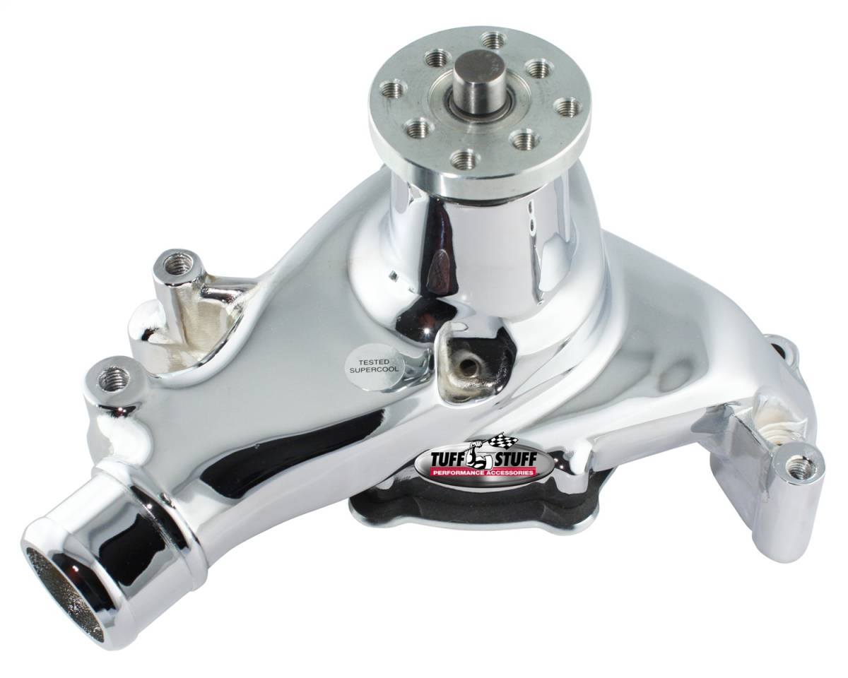 Tuff Stuff Performance - Platinum SuperCool Water Pump 6.937 in. Hub Height 5/8 in. Pilot Long Aluminum Casting Chrome 1511NA