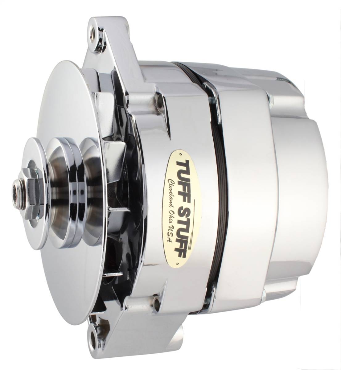 Tuff Stuff Performance - Alternator 100 AMP OEM Or 1 Wire V Groove Pulley Aluminum Polished 7127NDP