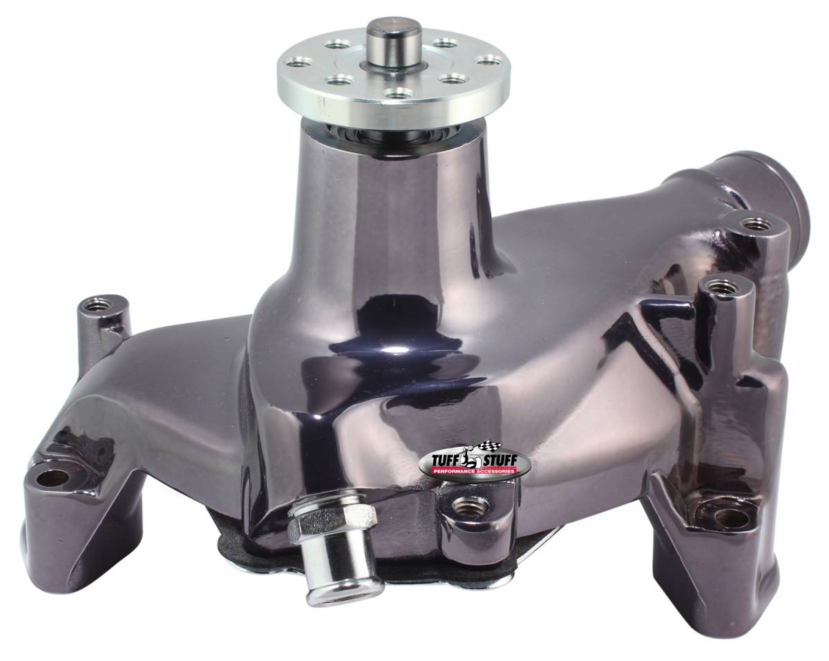 Tuff Stuff Performance - Platinum SuperCool Water Pump 6.937 in. Hub Height 5/8 in. Pilot Long Flat Smooth Top Black Chrome 1448NA7