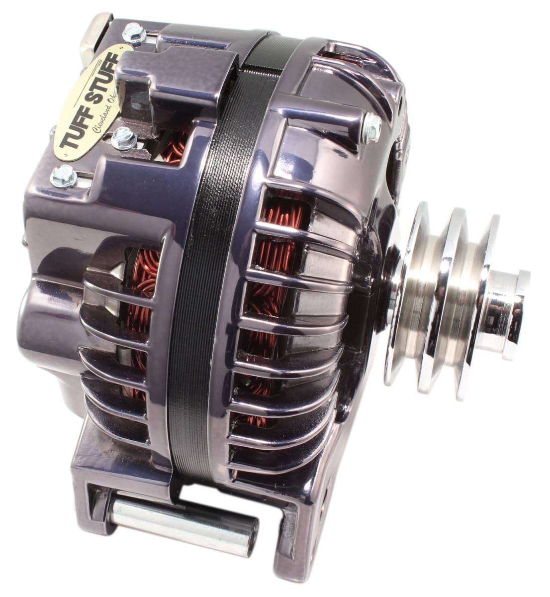 Tuff Stuff Performance - Alternator 60 AMP 1 Wire Double Groove Pulley Black Chrome 8509RBDP7