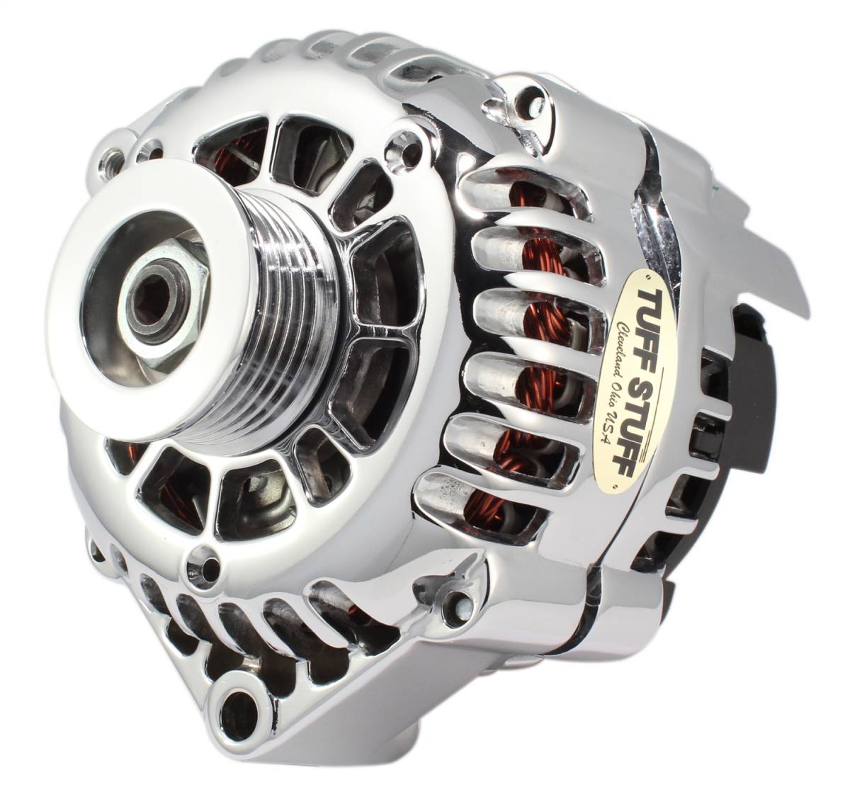 Tuff Stuff Performance - Alternator 175 AMP Upgrade OE Wire Hookup 6 Groove Pulley Chrome 8233NC