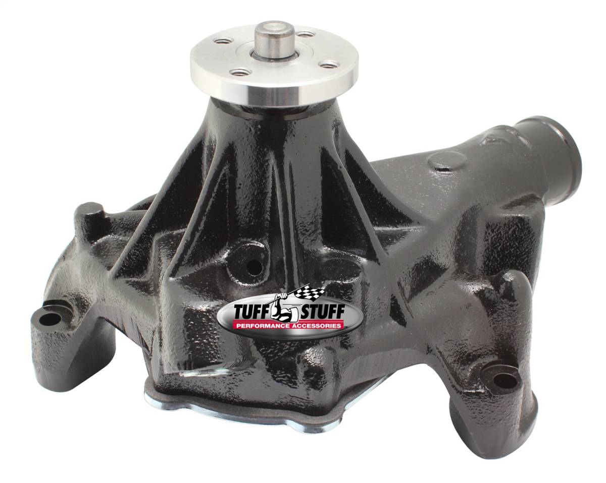 Tuff Stuff Performance - SuperCool Water Pump Reverse Rotation 6.937 in. Hub Height 5/8 in. Pilot Threaded Water Port Stealth Black Powder Coat 1675NC