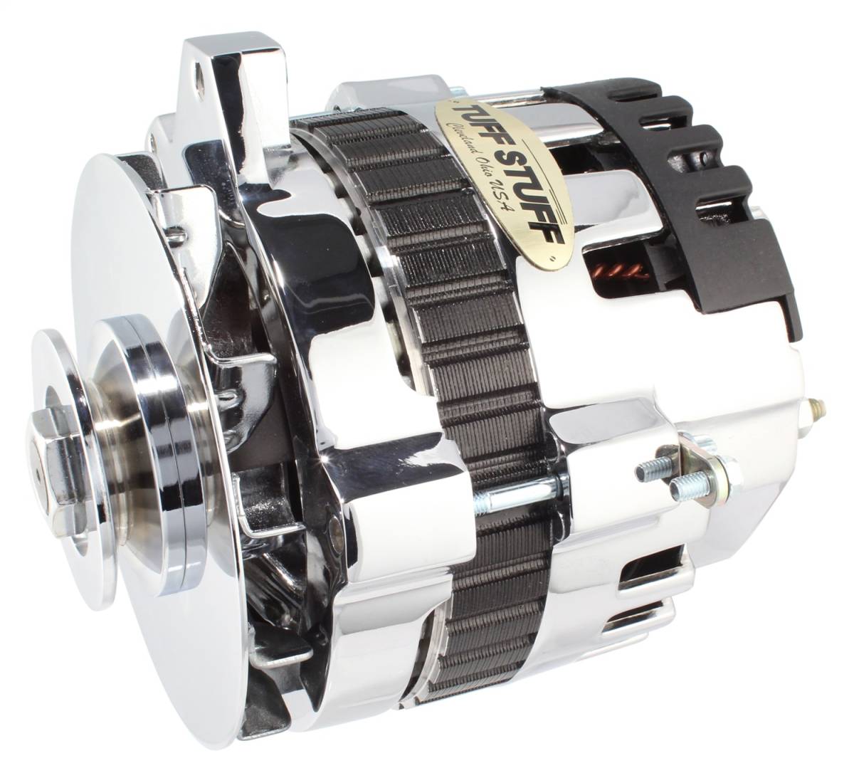 Tuff Stuff Performance - Alternator 160 AMP 1 Wire Or OEM V Groove Pulley Polished 7861FP