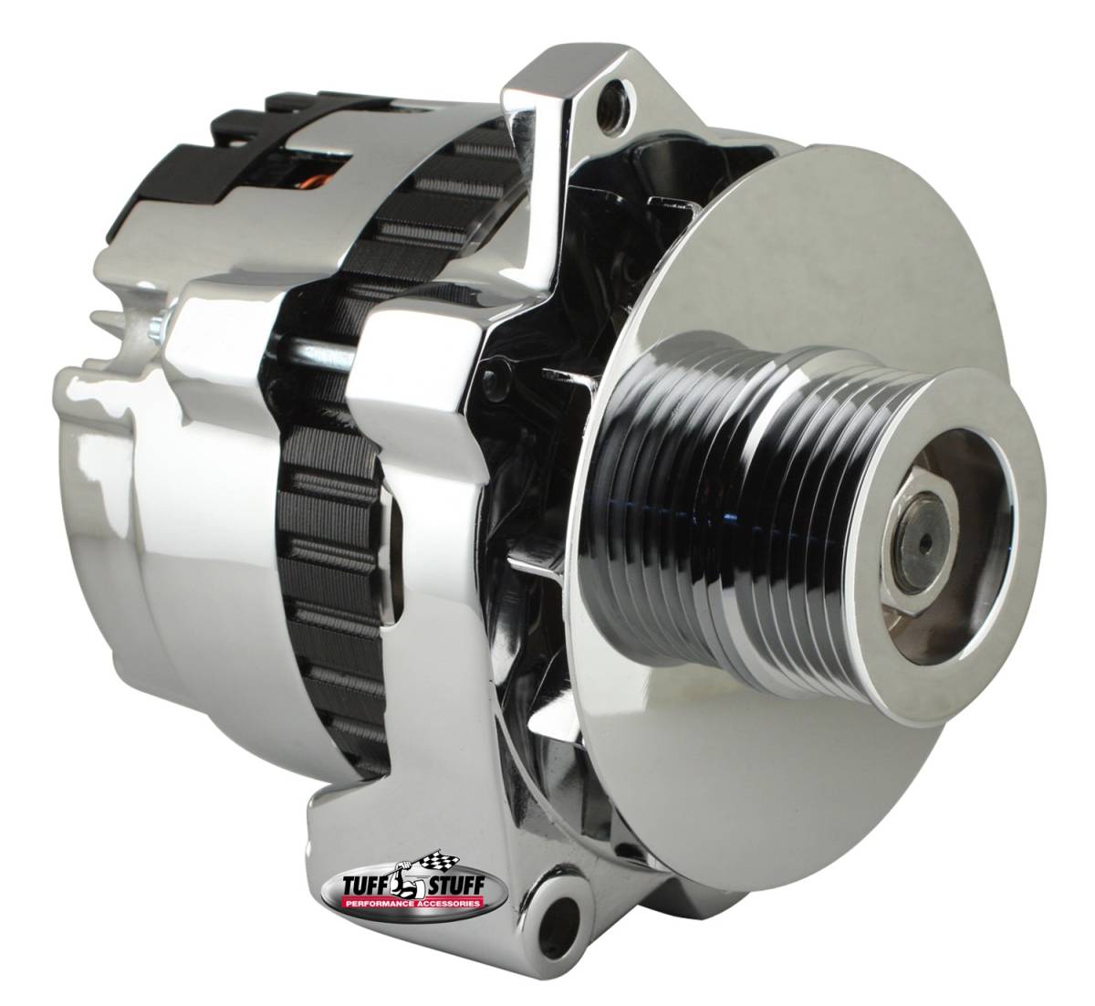 Tuff Stuff Performance - Alternator 160 AMP 1 Wire Or OEM 6 Groove Pulley Chrome 7861F6G