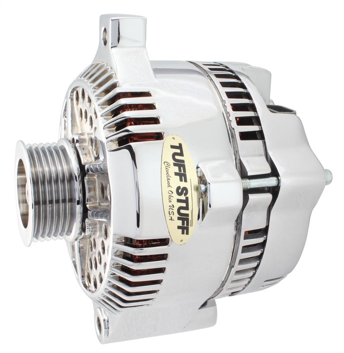 Tuff Stuff Performance - Alternator 150 AMP OEM Wire 6 Groove Pulley Internal Regulator Aluminum Polished 7771AP6G