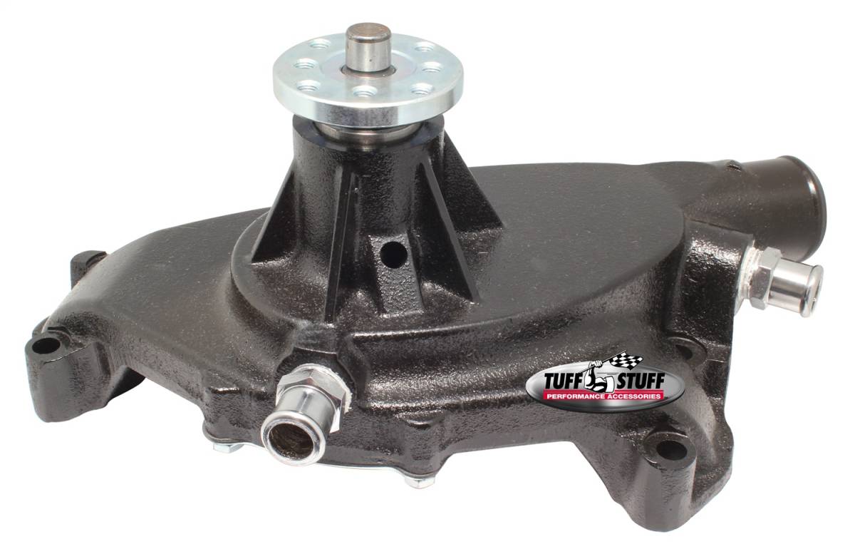 Tuff Stuff Performance - SuperCool Water Pump 5.750 in. Hub Height 5/8 in. Pilot Short (2) Threaded Water Ports Stealth Black Powder Coat 1494NC