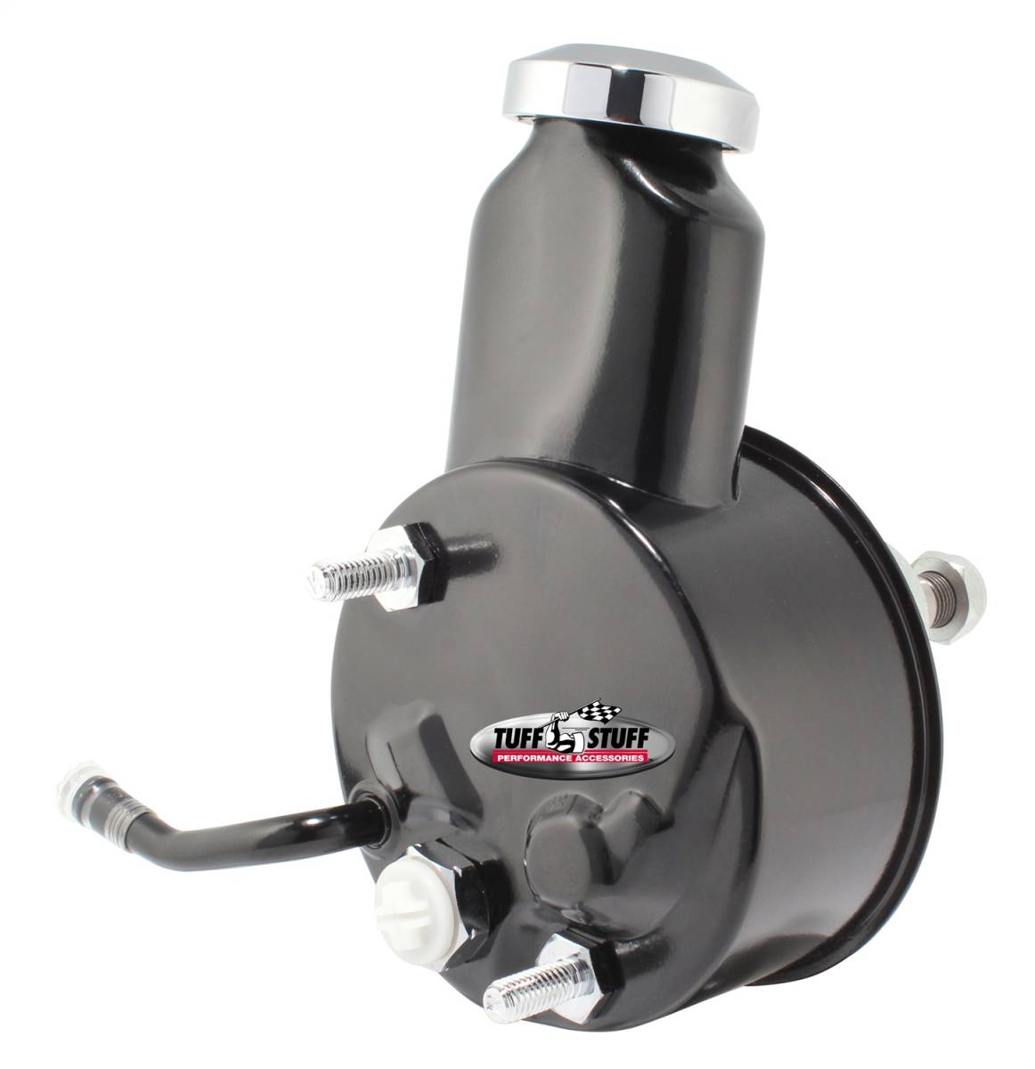 Tuff Stuff Performance - Saginaw Style Power Steering Pump Direct Fit 5/8 in. Keyed Shaft 1200 PSI 3/8 in.-16 Mtg. Holes Black 6165B