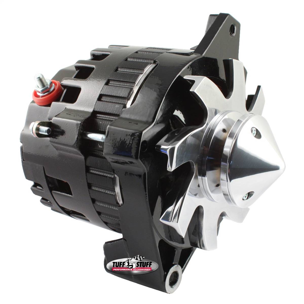 Tuff Stuff Performance - Silver Bullet Alternator 160 AMP 1 Wire Or OEM Hookup V Groove Pulley Black 7935CBULL