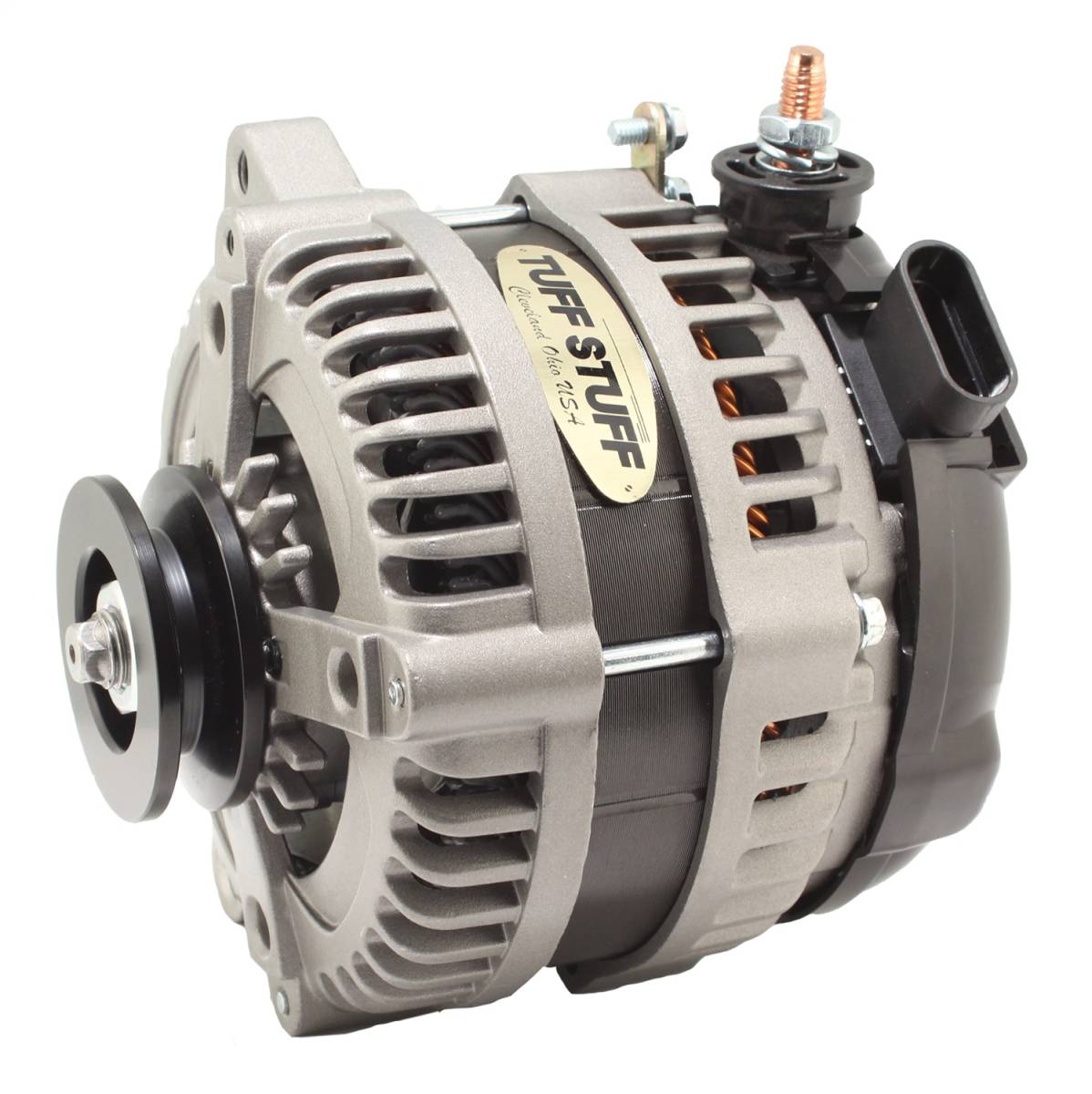 Tuff Stuff Performance - Max Amp Alternator 225 AMP OEM Wire 1 Groove Factory Cast Plus 8320FC1GOE