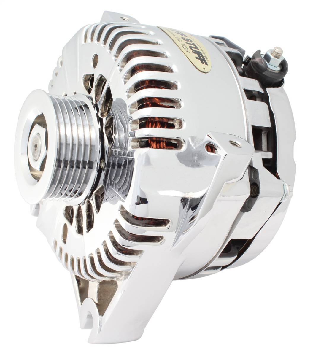 Tuff Stuff Performance - Alternator 150 AMP OEM Wire 6 Groove Pulley Internal Regulator Exceeds Rigorous Standards Aluminum Polished 7773AP