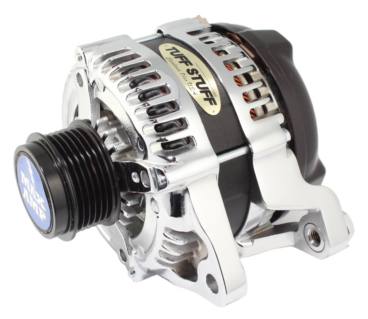 Tuff Stuff Performance - Alternator 175 High AMP 6 Groove Clutch Pulley Polished Aluminum 8439P