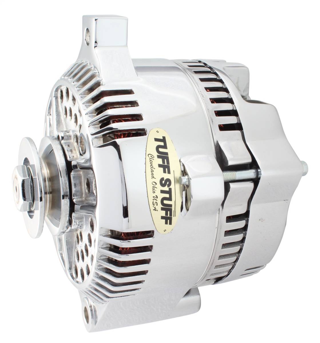 Tuff Stuff Performance - Alternator 150 AMP OEM Wire V Groove Pulley Internal Regulator Chrome 7771A