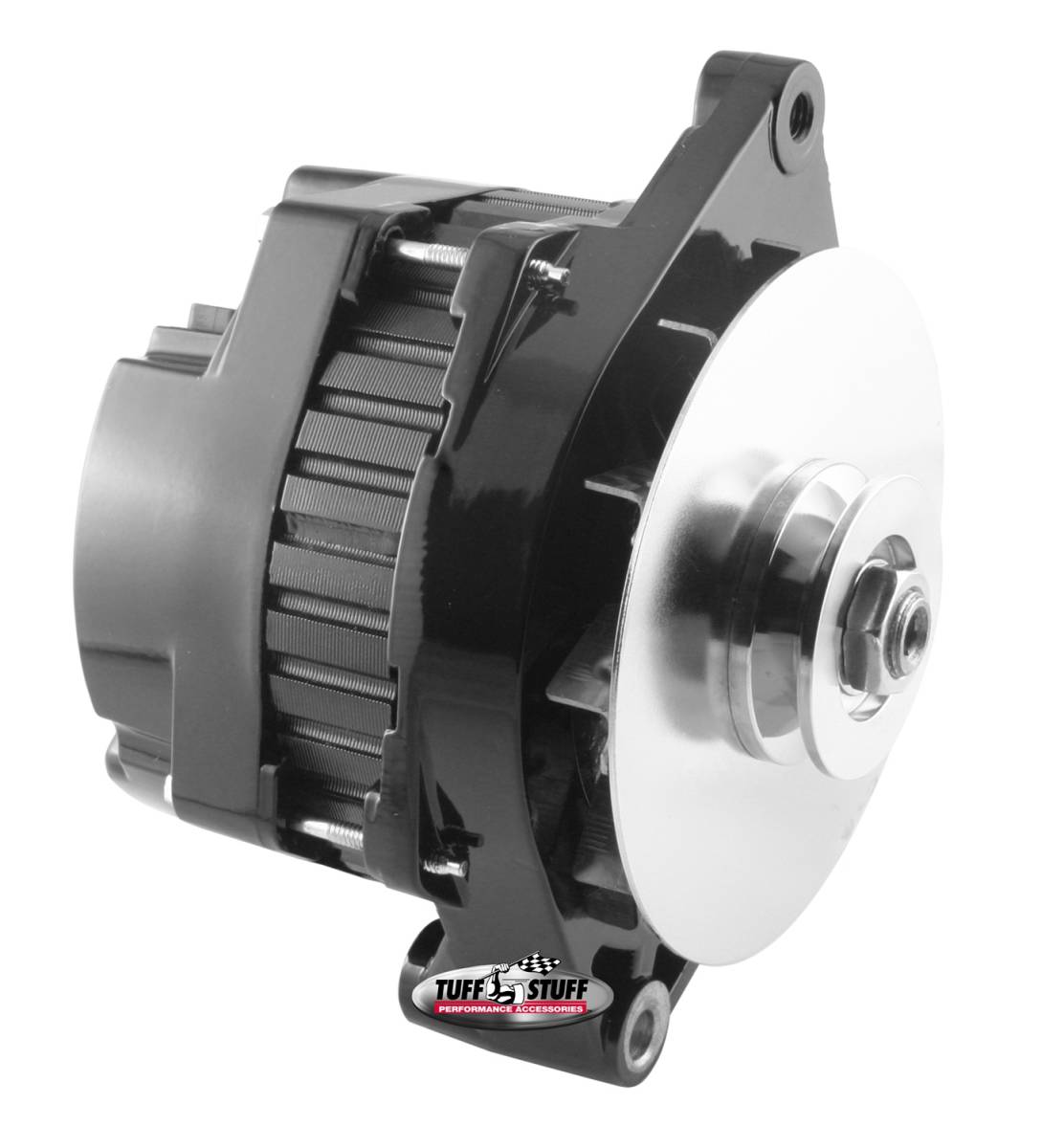 Tuff Stuff Performance - Alternator 170 AMP Incl. Pigtail/OEM Wiring V Groove Pulley Black 7290NB