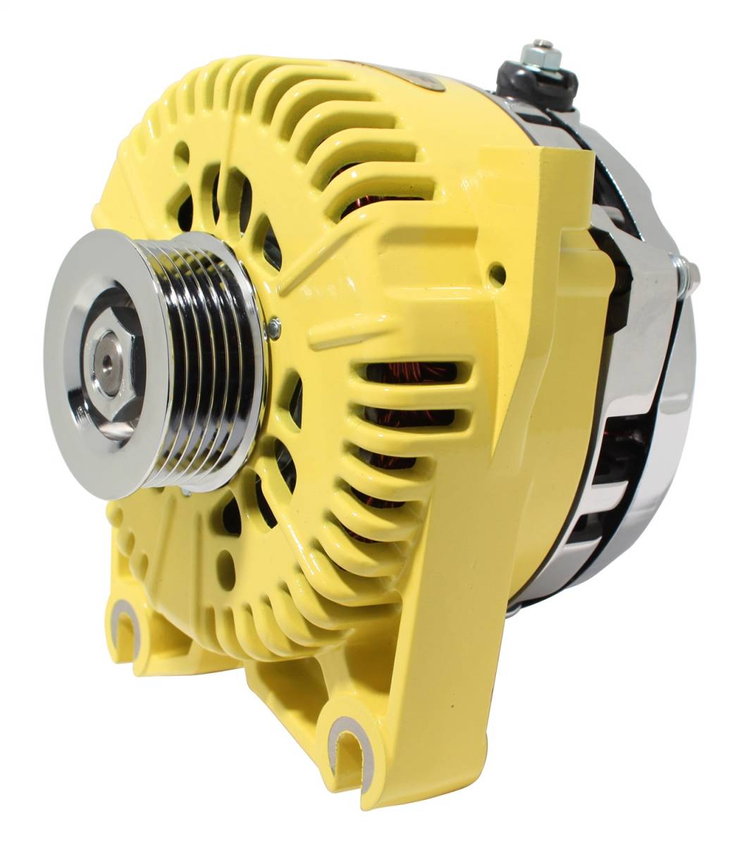 Tuff Stuff Performance - Alternator 150 AMP DOHC Applications OEM Wire 6 Groove Pulley Internal Regulator Yellow 7781AYELLOW