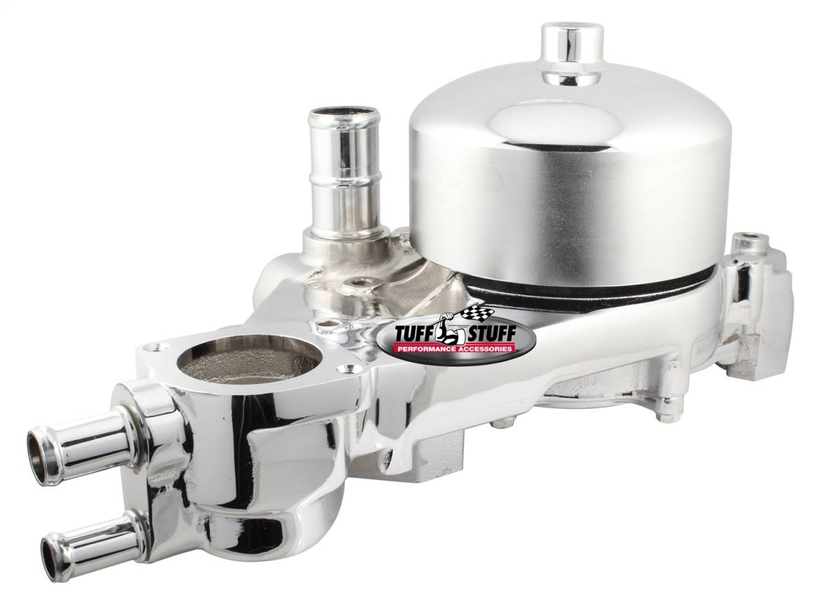 Tuff Stuff Performance - Platinum Style Water Pump w/Pulley Standard Flow Aluminum Casting Chrome 1310A