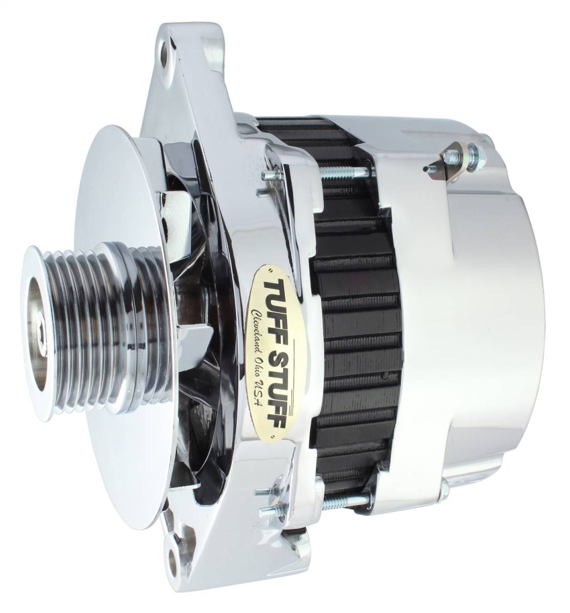 Tuff Stuff Performance - Alternator 250 High AMP Incl. Pigtail/OEM Wiring 6 Groove Pulley Chrome 7290NE6G