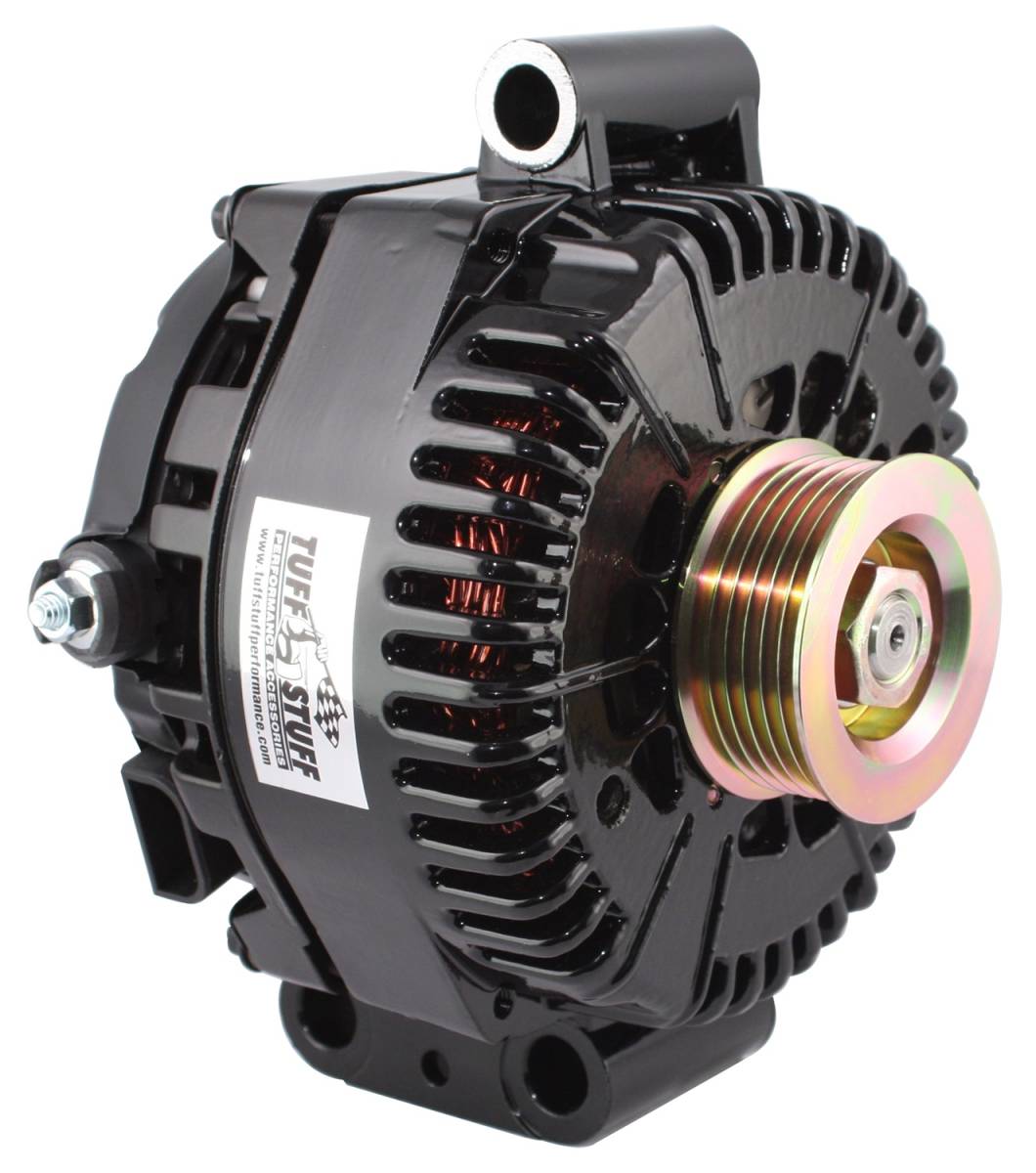 Tuff Stuff Performance - Alternator 130 AMP OEM Wire 6 Groove Pulley Internal Regulator Black 7787B