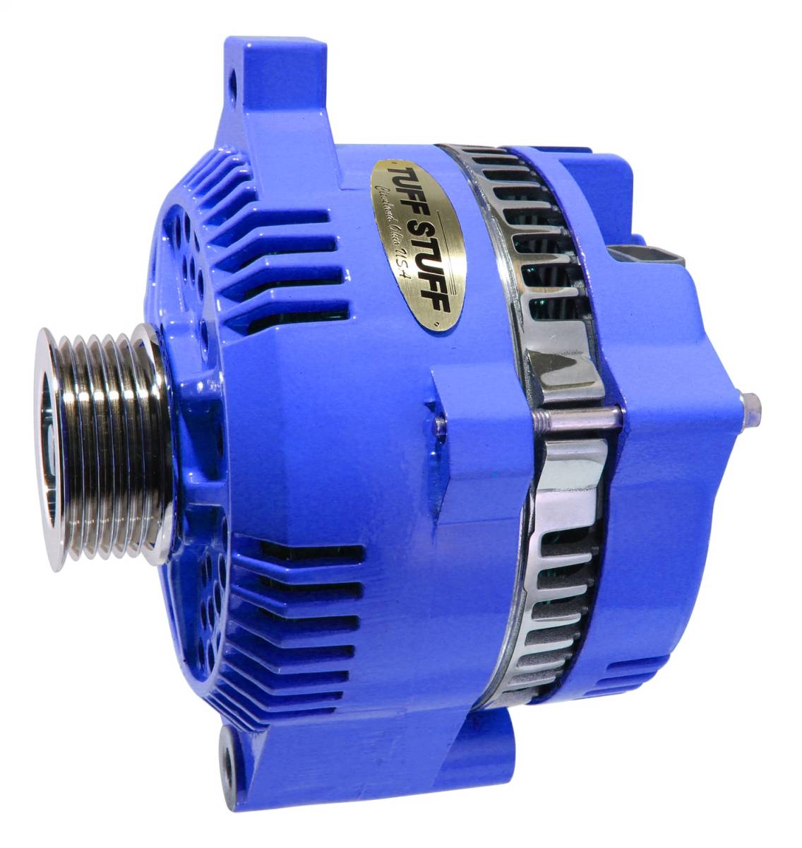 Tuff Stuff Performance - Alternator 150 AMP OEM Wire 6 Groove Pulley Internal Regulator Blue 7771A6GBLUE