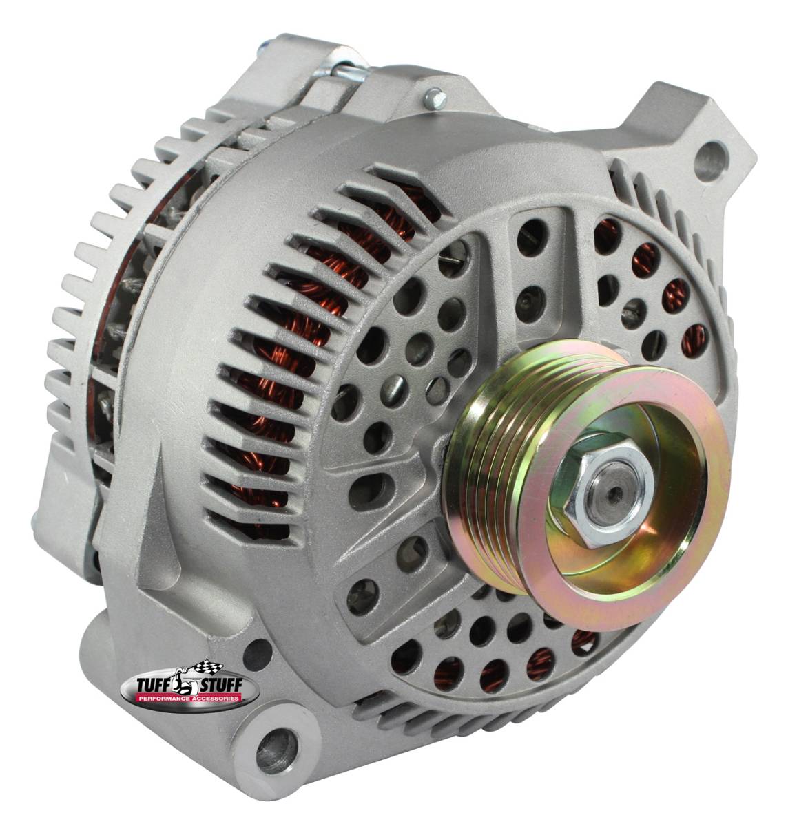 Tuff Stuff Performance - Alternator 225 AMP OEM Wire 6 Groove Pulley Internal Regulator Factory Cast PLUS+ 7771F6G