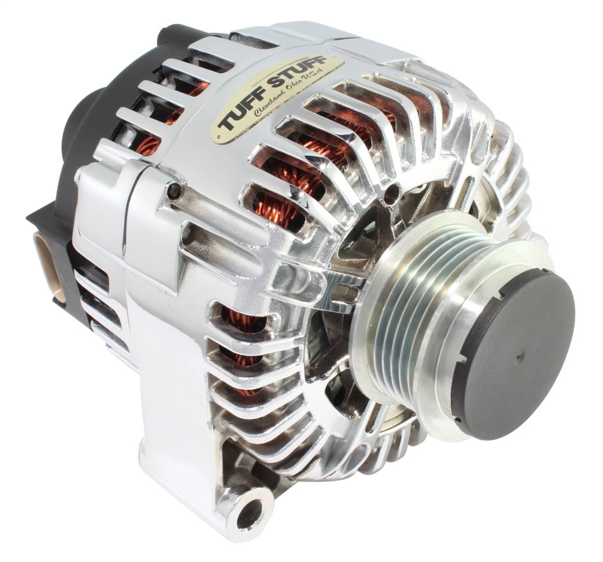 Tuff Stuff Performance - Alternator 150 AMP OEM Wire 6 Groove Clutch Pulley Chrome 7722NA