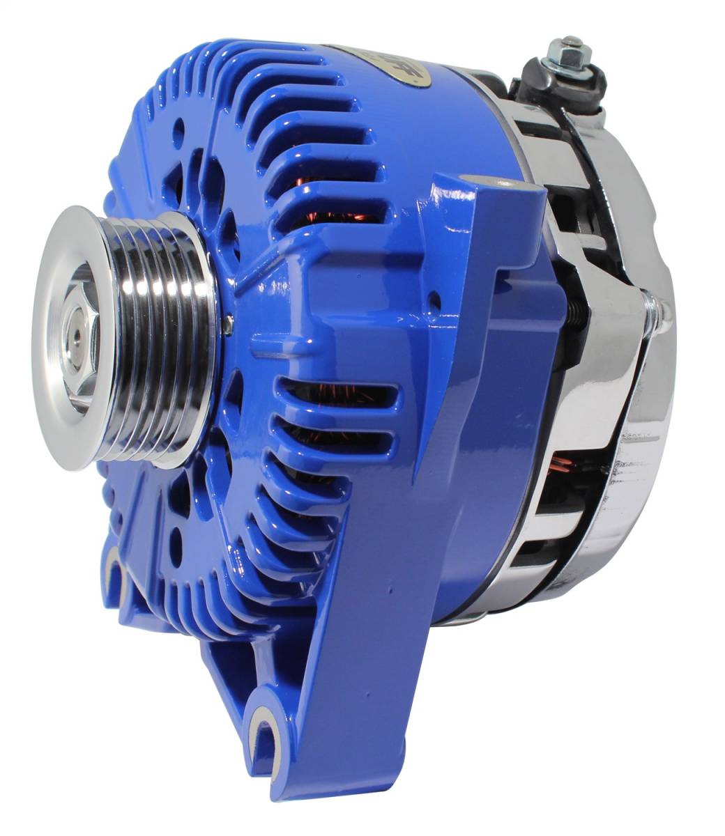 Tuff Stuff Performance - Alternator 150 AMP DOHC Applications OEM Wire 6 Groove Pulley Internal Regulator Blue 7781ABLUE